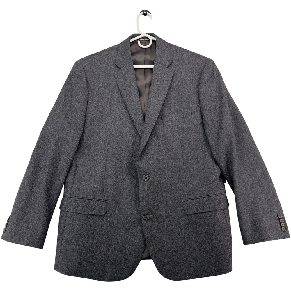 Lauren Ralph Lauren Slim 46R Gray 100% Wool Sport Coat Blazer 2 Button Men